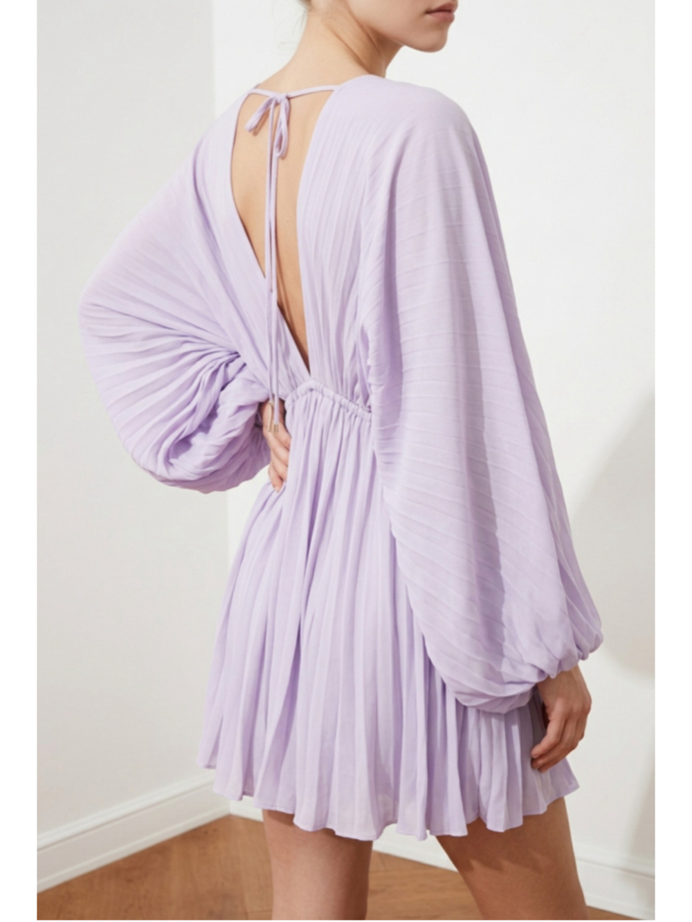 Free People Azel Mini Dress Size S Lavender 🪻 - Picture 3 of 10